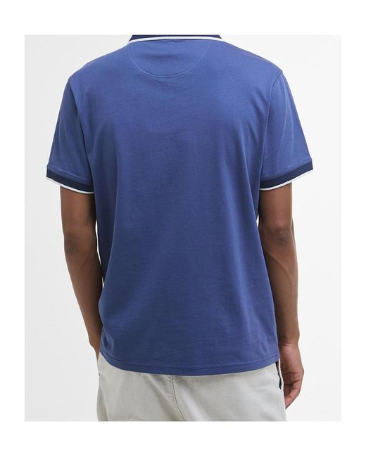 Barbour Blue Cornsay Short-Sleeved Polo Shirt for men