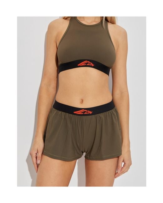 DSquared² Green Icon Printed Waistband Shorts