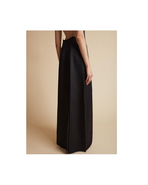 Khaite Black The Nonya V-Neck Sleeveless Dress