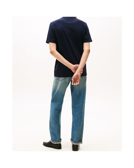 Tommy Hilfiger Blue Logo Short Sleeve T-Shirt for men