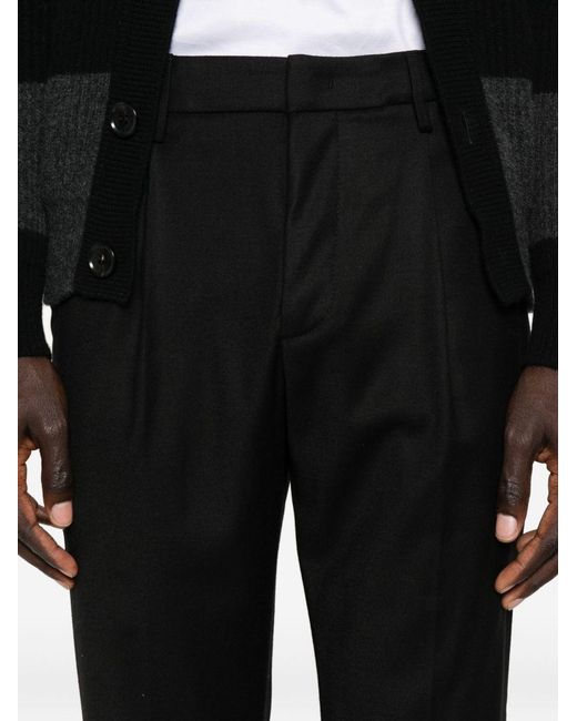 Dondup Black Casual Pants With Belt Loops for men