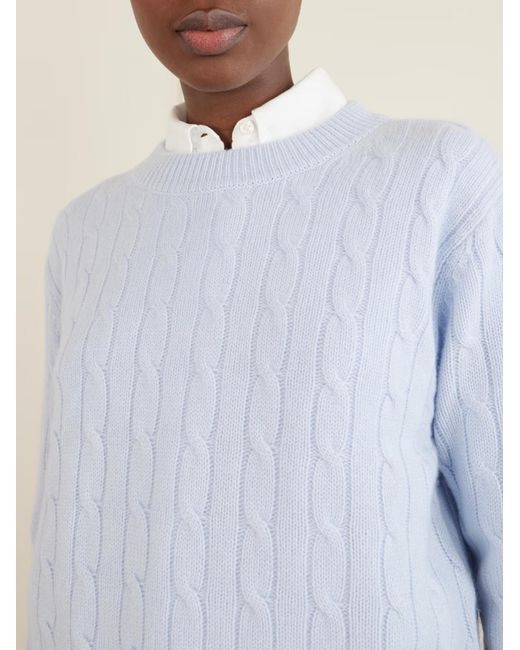 arch4 White Tinka Cable-Knit Cashmere Sweater