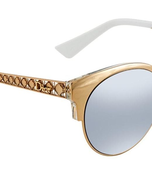 Dior White Full-Rim Sunglasses