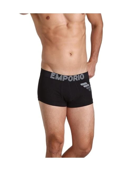 Emporio Armani Black Logo Detail Panties for men