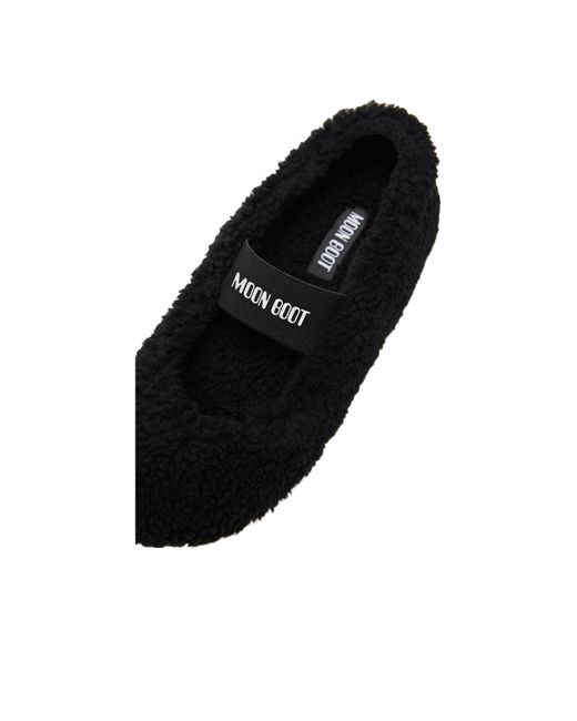 Moon Boot White Logo-Printed Strapped Ballerinas