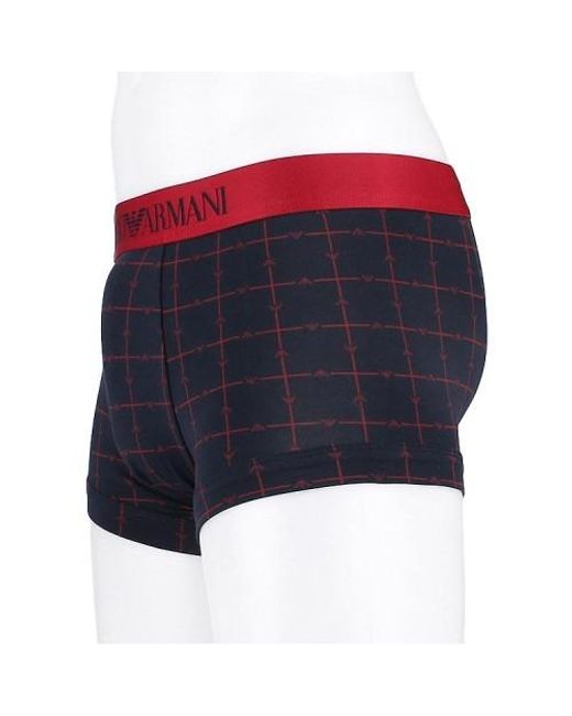 Emporio Armani Blue Logo-Waistband Boxer Briefs for men