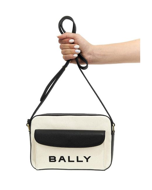 Bally Black Top Zipper Shoulder Bag