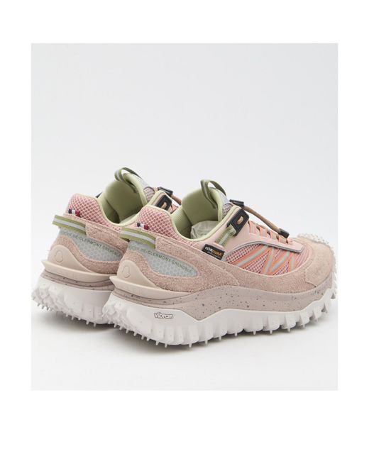 Moncler Pink Trailgrip Gtx Panelled Sneakers