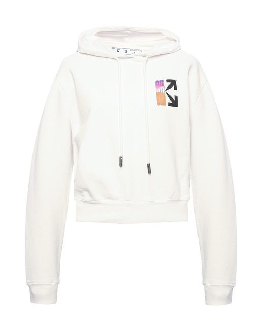 Off-White c/o Virgil Abloh White Arrow Logo Cotton Hoodie