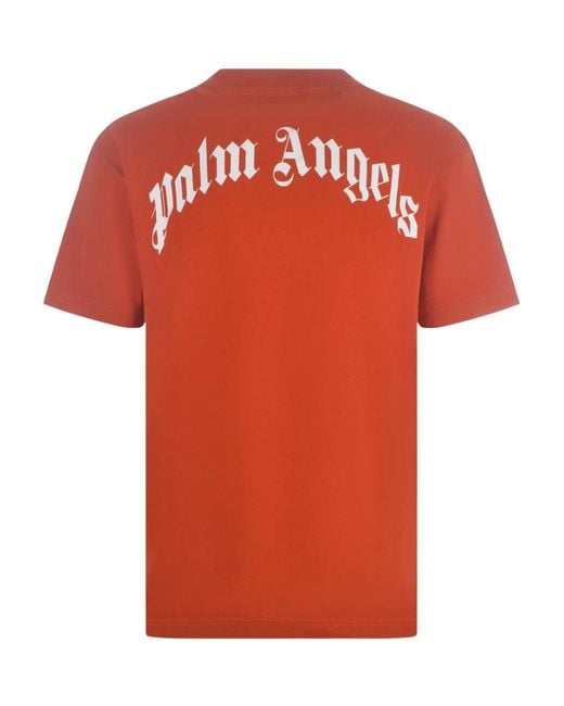 Palm Angels Orange Bear Short-Sleeve T-Shirt for men