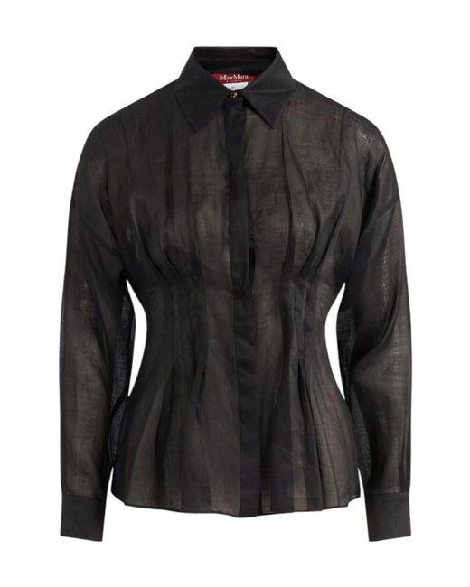 Max Mara Black Long-Sleeved Shirt