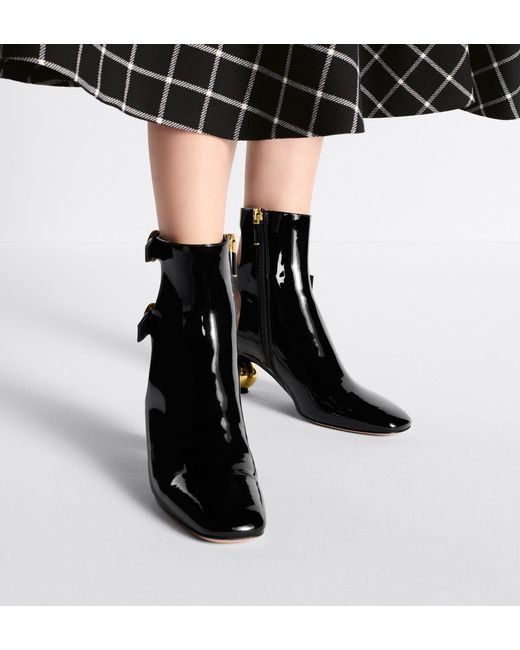 Dior Black D-Idole Heeled Ankle Boot