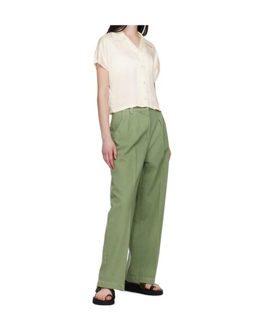 A.P.C. Green Khaki Tressie Trousers