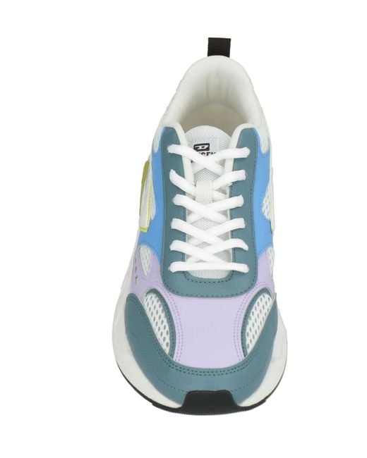 DIESEL Blue Two-Color Low-Top Sports Shoes