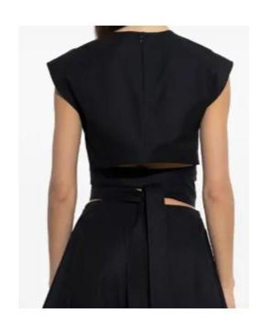 Alaïa Black Alaïa Wrapped Cropped Top