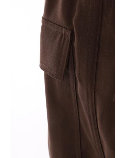 Rick Owens Brown Drawstring Casual Pants
