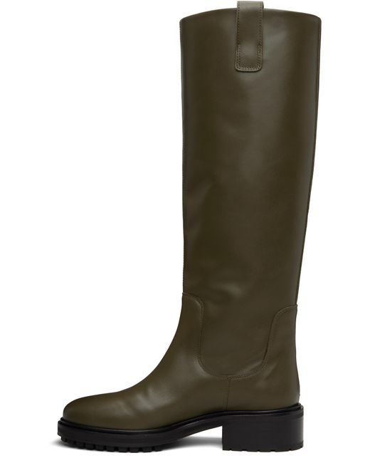Aeyde Green Henry Leather High Boots
