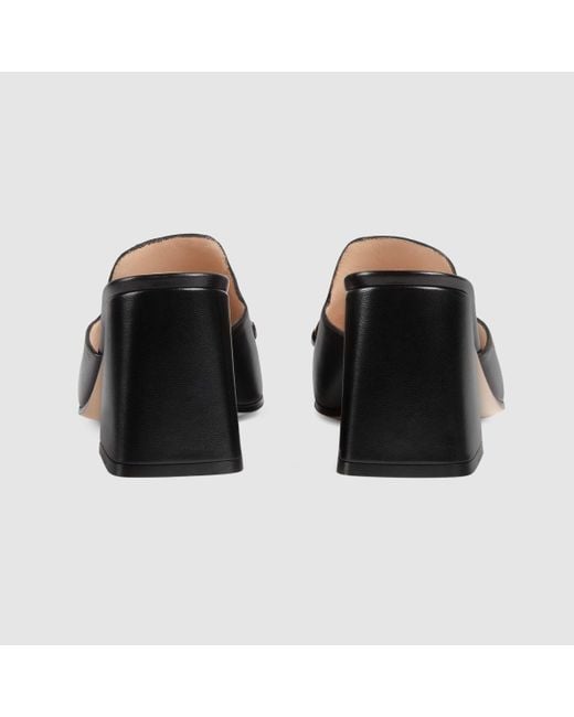 Gucci Black Horsebit Slide Sandals