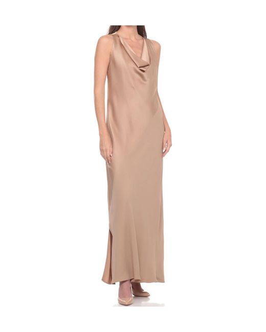 Antonelli Natural Mandi Draped Maxi Dress