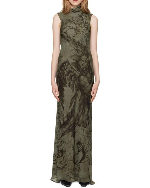 Acne Multicolor Printed Mesh Dress