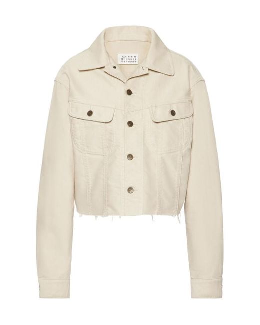 Maison Margiela Natural Vintage Effect Denim Jacket