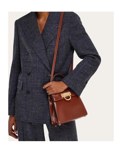 Ferragamo Red Iconic Top Handle (S)