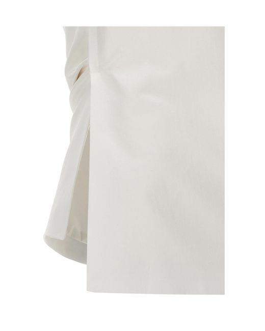 Sportmax White Bare Shoulder Vest