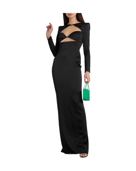 Alex Perry Black Cohan Cut-Out Gown