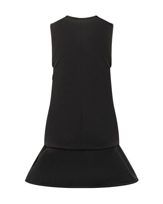 MSGM Black V-Neck Sleeveless Dress