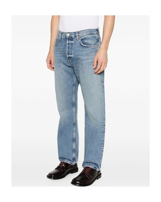 Agolde Blue Magnus Layered Waist Jeans for men