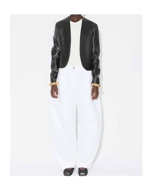 Alaïa White Low-Rise Round-Toe Jeans
