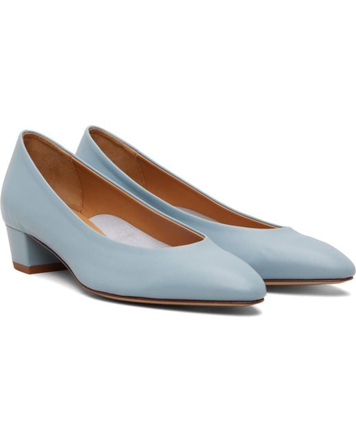 Aeyde Blue Helia Low-Cut High Heels