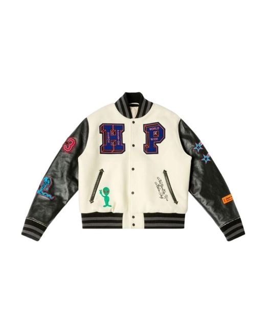 Heron Preston Multicolor Hp Patches Varsity Bomber Jacket for men