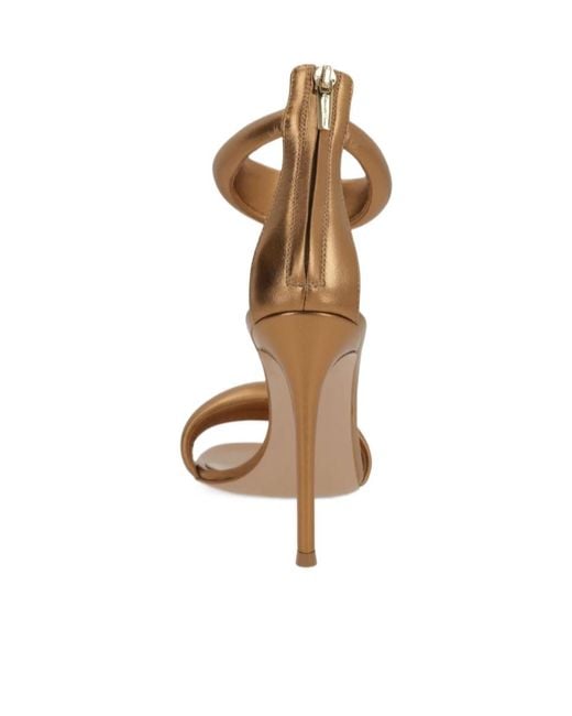 Gianvito Rossi Metallic Open-Toe High-Heeled Sandals