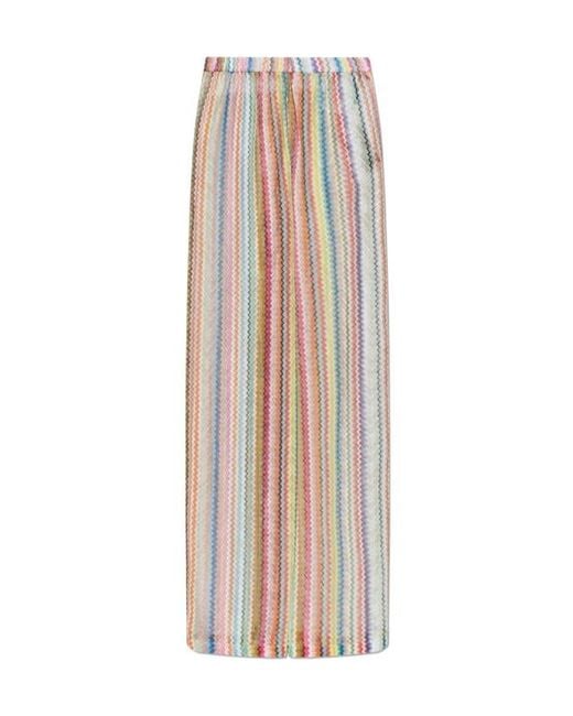 Missoni Natural Zigzag Wide-Leg Pants