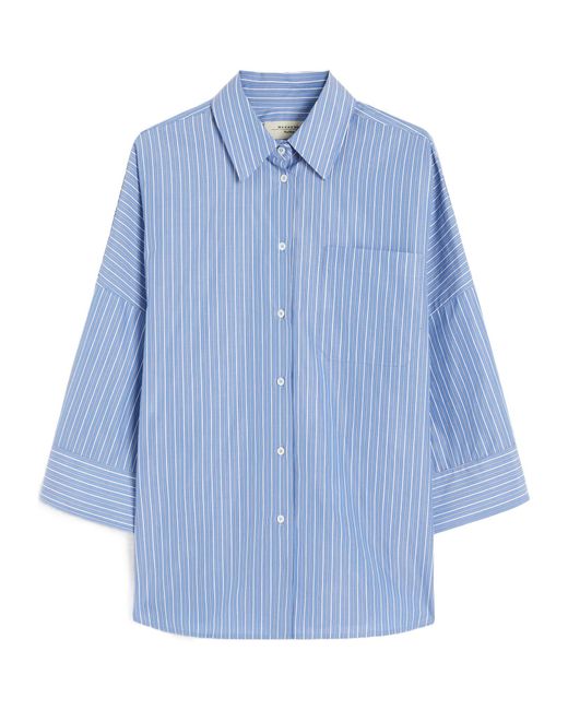 Weekend by Maxmara Blue Oversized Poplin Shirt