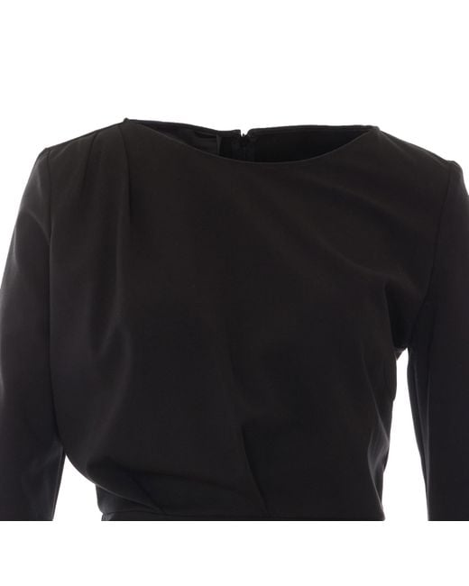 Pinko Black Round-Neck Dress