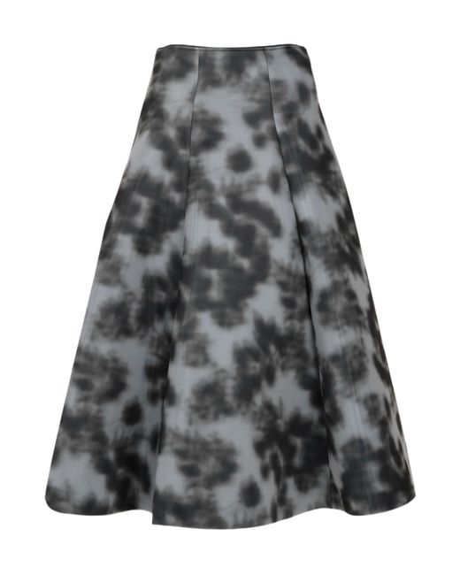 Philosophy Di Lorenzo Serafini Gray Printed Half-Length Skirt