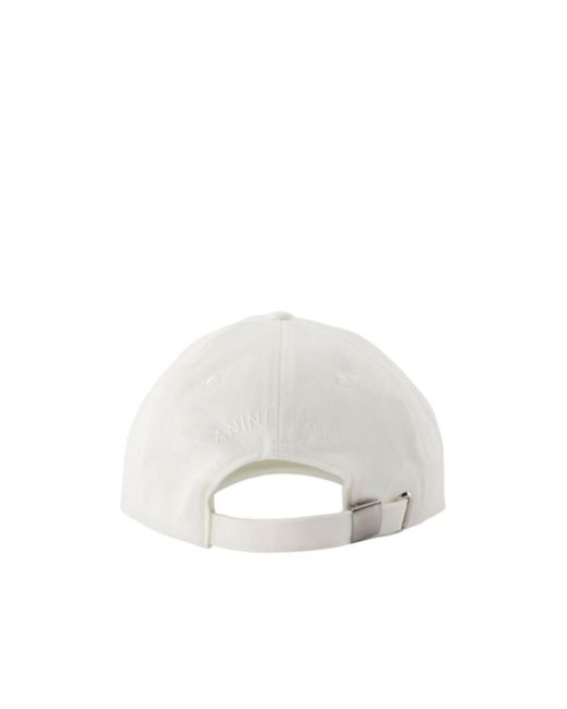 Anine Bing White Logo Baseball Cap