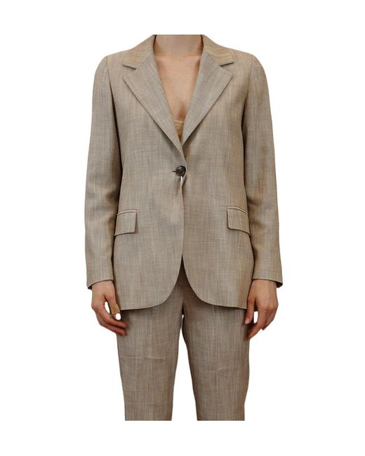 iBlues Natural Single Button Blazer