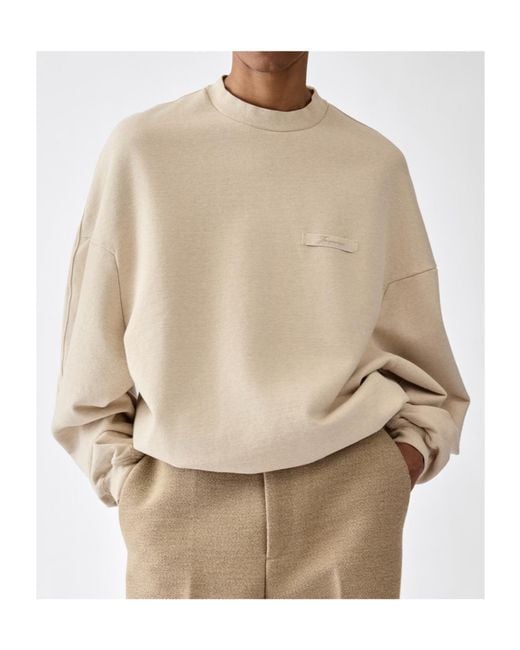 Jacquemus Natural Long-Sleeved Sweatshirt for men