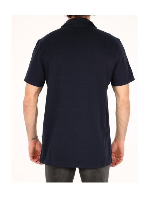 James Perse Black Short-Sleeved Jersey Polo Shirt for men