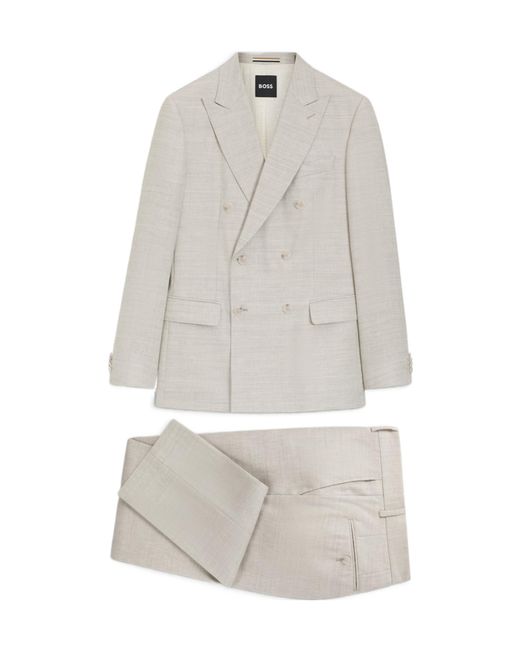 Boss White Boss Slim Double-Breasted Suit for men