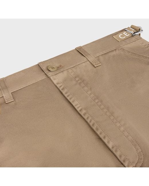 Céline Natural Cargo Shorts for men