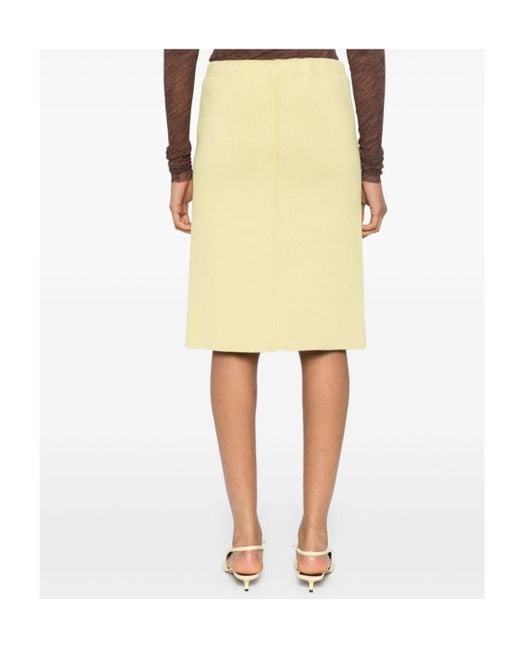Philosophy Di Lorenzo Serafini Yellow Midi Skirt