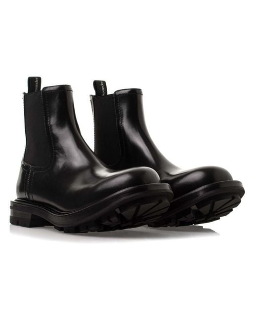 McQueen Black Watson Chelsea Boots for men