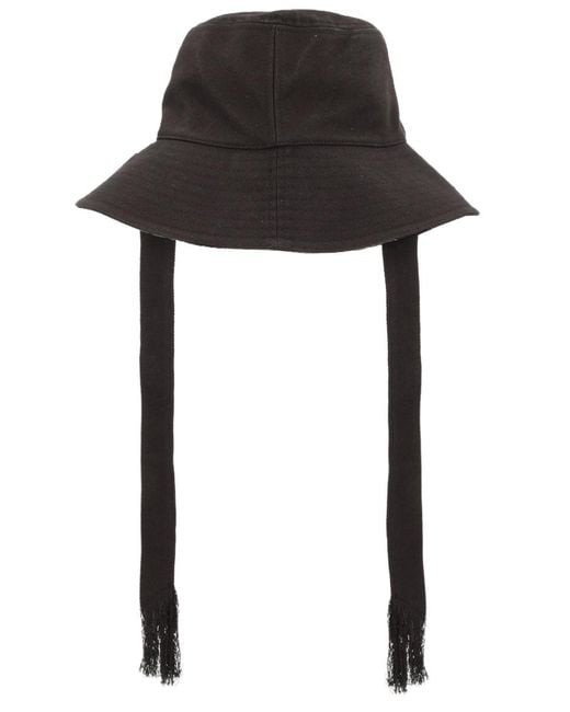 Isabel Marant Black Shaley Logo Embroidered Bucket Hat