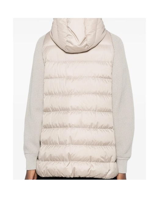 Brunello Cucinelli Natural Shiny Zipped Pull Down Jacket