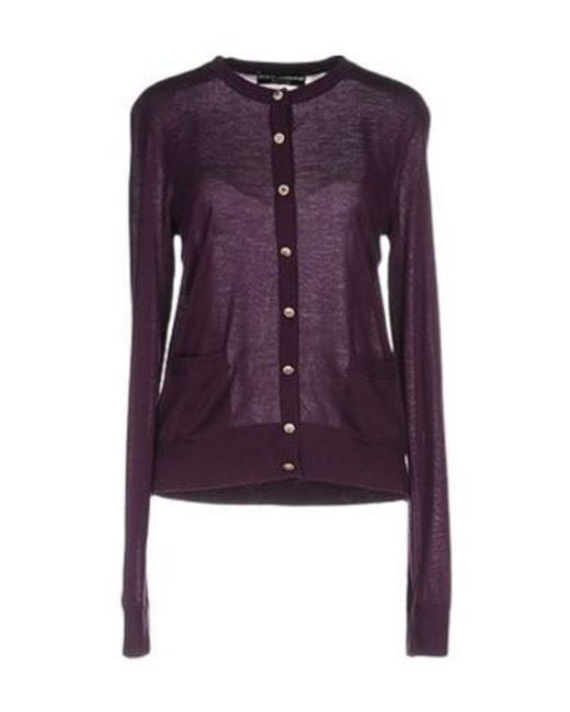 Dolce & Gabbana Purple Solid Knit Sweater