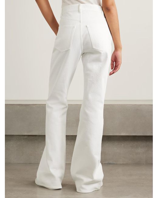 Gabriela Hearst White Willa High-Rise Bootcut Recycled Jeans